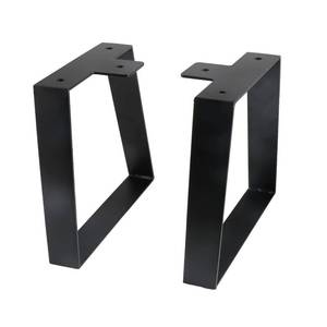 lot 582 image: ALXEH 10 Inch Trapezoid Table Legs Black, DIY Furniture Metal Legs for Coffee Table, Bench Stool Cabinet Furniture Feet - Set of 2 - Retail $33