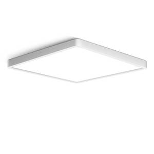 lot 589 image: 12 inch Square LED Ceiling Light, 3200LM 24W 5000K DayLight Super Bright Ceiling Lights, White Flush Mount LED Lamp, Recessed Lighting fixtures for Kitchen Bathroom Bedroom Hallway Office Garage - Retail $24
