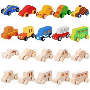 lot 597 image: Beeveer 20 Pcs Unfinished Wooden Cars DIY Toys, Paintable Wood Toy Cars Crafts to Paint for Students Home Activities Family Time Handicraft Projects Party Favors - Retail $21