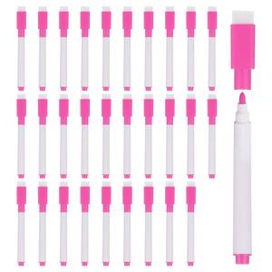 lot 598 image: PATIKIL Dry Erase Marker Pens, 30 Pack Rose Red Ink Fine Point Low Odor Whiteboard with Eraser Cap for Office Home Classroom, White Pen Rod - Retail $10