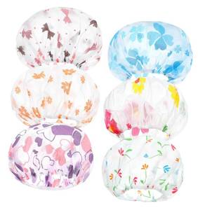 lot 608 image: Shower Caps for Kids, 5 Pcs Reusable Kids Shower Caps for Girls, Toddler (5 Colors) - Retail $5