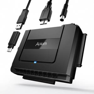 lot 615 image: SATA to USB 3.0 Adapter - External Hard Drive Reader Recovery Converter for Universal 2.5 3.5 HDD SSD Optical Drive, 2.53.5 Inch SATA IDE Hard Drive Adapter Transfer Kit Included Power 12V 2A - Retail $32