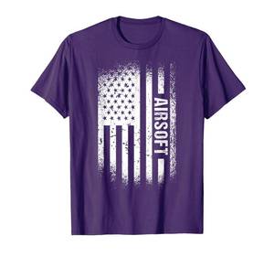 lot 623 image: BLACK NOT PURPLE Sport Us Flag Airsoft T-Shirt Large - Retail $20