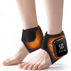 lot 627 image: 2PCS Cordless Ankle Heating Pads, Ankle Massager with Heat FSA Eligible Items List, Rechargeable Heated Foot Brace Wrap, 3 Vibration and Heating Modes, Auto Shut Off - Retail $40
