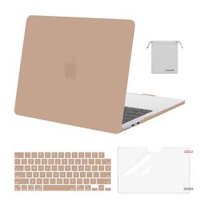 lot 628 image: MOSISO Compatible with MacBook Air 13 inch Case 2026 2025 2024 2023 2022 M4 A3240 M3 A3113 M2 A2681,Plastic Hard Shell&Keyboard Cover&Screen Film&Pouch for MacBook Air 13.6 inch Case, Bronze Brown - Retail $20