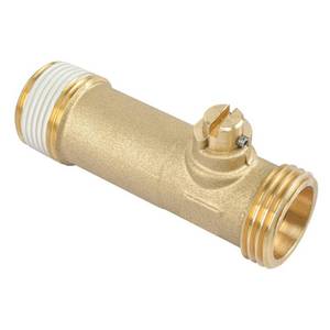 lot 658 image: 34 MIP x MHT Brass Water Heater Drain Valve, Threaded Connection Drain Valve - Retail $18
