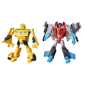 lot 662 image: Transformers Toys Heroes and Villains Bumblebee and Starscream 2-Pack Action Figures - for Kids Ages 6 and Up, 7-inch (Amazon Exclusive) - Retail $28