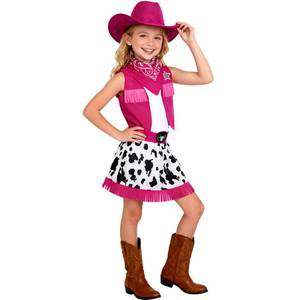 lot 665 image: Gomukot Kids Cowgirl Costume for Girls Western Rodeo Outfit Halloween Costume Party Dress Up (Red, 5-6 Years) - Retail $1,697