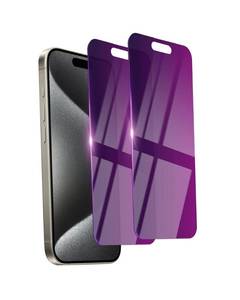 lot 668 image: Ifaeveus 2 Pack Privacy Screen Protector for iPhone 15 Pro Max Tempered Glass for 15 ProMax 6.7inch Private Saver Anti-Spy Anti-Blue Light Eye Protection Anti-Scratch Full Coverage - Retail $10