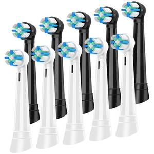 lot 675 image: iO Replacement Heads Compatible with Oral B iO, Brush Heads for iO 2345678910 Series Electric Toothbrushs, Medium Softness, Removes Stubborn Plaque, 5 Black5 White - Retail $23