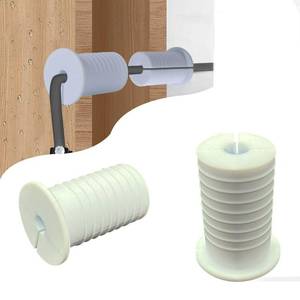 lot 676 image: MYZHRE 2 Pcs Starlink Cable Routing Kit for 1 Inch Wall Hole, Perforated Silicone Grommet, Cable Punch for Ethernet (White) - Retail $7