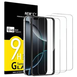 lot 696 image: NEWC 3 Pack Designed for iPhone 17 Pro Max, iPhone 16 Pro Max Screen Protector (6.9 inches), Enhanced Tempered Glass Protection with easy installation tool included,Case Friendly Ultra Resistant - Retail $8