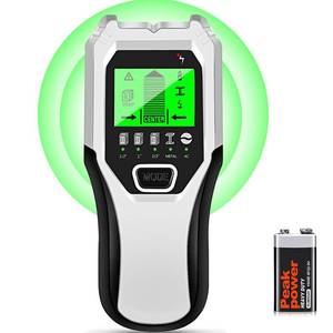 lot 705 image: Stud Finder Wall Scanner 5 in 1 Multifunctional Upgraded Smart Wall Scanner, Stud Sensor Beam Detector with Battery for Wood Metal and AC Wire Detection, Comes with HD LCD Display and Audio Alarm - Retail $18