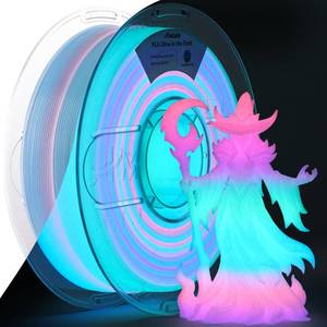 lot 709 image: AMOLEN PLA Filament Glow in The Dark, Rainbow 5M Pink, Purple, Green, Blue, Multicolor Fast Change 3D Printer Filament 1.75mm, Best with UV Lamps, 1KG Spool (2.2lbs), Dimensional Accuracy - 0.02 mm - Retail $30