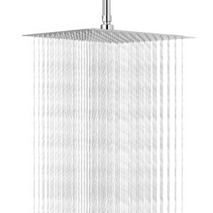 lot 738 image: NearMoon Rain Shower Head, High Flow Stainless Steel Square Rainfall Shower, High Pressure Design, Awesome Shower Experience Even At Low Water Flow (10 Inch, Brushed Nickel) - Retail $25