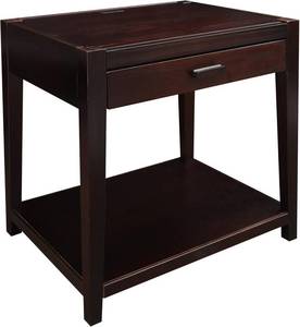 lot 191627 image: Retails for $122 Casual Home Notre Dame Nightstand with USB Ports-Espresso, 18.75 in x 24 in x 26 in (D x W x H)