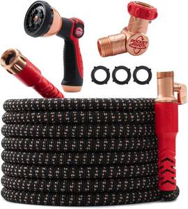 lot 191637 image: Pocket Hose 100 FT Copper Head Expandable Garden Hose with Pocket Pivot, No Tangles, AS SEEN ON TV, 360  Swivel, Tri-Tex Tubing, Force Field Jacket, Lead-Free, No-Kink, Anti-Burst wAPT