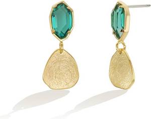 lot 191677 image: OZEL   Crystal Earrings for Women Dangle   14K Gold Plated Lightweight Daily Fashion Earrings