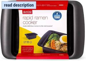 lot 191632 image: Rapid Ramen Cooker  Microwavable Cookware for Instant Ramen  BPA Free and Dishwasher Safe  Perfect for Dorm, Small Kitchen or Office  Black
