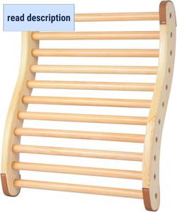 lot 191660 image: Sauna Backrest Wooden Sauna Accessories  Assembly Required  Non-slip Comfort Sauna Backrest Ergonomic S-shaped Sauna Backrest Relaxes the Back Pine Sauna Backrest Suitable for Sauna Environment