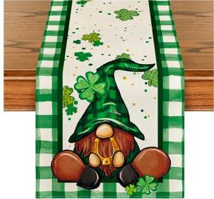 lot 40155 image: St. Patricks Day Gnome Table Runner - Retail $12