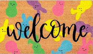 lot 40161 image: Welcome Peeps Door Mat - Retail $25