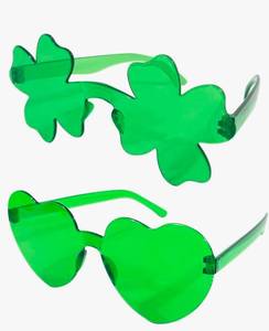 lot 40179 image: Green Shamrock St. Patricks Day Novelty Glasses - Retail $5