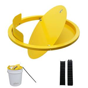 lot 51861 image: Bucket Lid Mouse Trap Metal 5 Gallon Bucket lid,Strong Metal Material That Cannot be Bitten, auto Reset, Repeat Catch, Indoor Outdoor, (1pack) (Yellow) - Retail $17