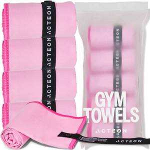 lot 51873 image: Acteon Microfiber Gym Towels 4 Pack Quick Dry, Silver ION Odor-Free, Super Absorbent Sweat Towels for Women, Workout, Yoga, Pilates, Tennis, Running, Swimming, Travel 16x30.5 Inch (Lavender Rose) - Retail $30