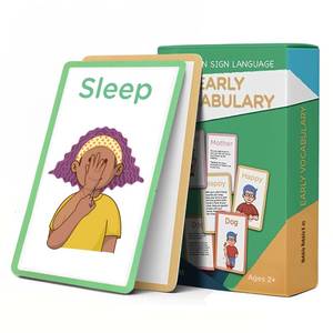 lot 51898 image: Alpine Choice American Sign Language for Beginners - ASL Flash Cards for Babies, Toddlers, and Adults - Communication Cards for Non Verbal Children with Speech Delay or Autism - Visual aid Cue Cards - Retail $10