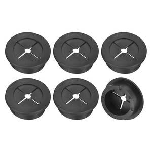 lot 51899 image: uxcell 6 Pcs Cable Cord Grommet, 1-14 Inch (32mm) Desk Grommet Flexible Rubber Grommets Wire Hole Cover Pass Through for Office Computer Desk Wire Organizer, Black - Retail $9