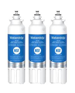 lot 51904 image: Waterdrop ADQ73613401 Replacement for LG LT800P, ADQ73613402, ADQ73613408, ADQ75795104, Kenmore 9490, LSXS26326S, LMXC23746S, LSXS26366S, Refrigerator Water Filter, WD-F20, 3 Pack (Package May Vary) - Retail $25