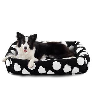 lot 63018 image: JOEJOY Medium Dog Bed Medium Size Dog, Rectangle Washable Orthopedic Pet Bed with Removable Zipper Cover, Cute Soft Calming Puppy Pet Bed with Jacquard Shaggy Plush & Non Skid Bottom - Retail $40