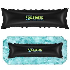 lot 63020 image: Poolergetic 4x15 Ft Pool Pillow for Above Ground Pools, Large Winter Pool Pillow for Winterize Closing, 0.6mm Thick Heavy-Duty Swimming Pool Cover Air Pillow with Cords, Black, 1 Pack - Retail $40