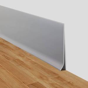 lot 63994 image: LSGCQ Flexible Baseboard Molding Trim 4 Inch x 60 Feet Self-Adhesive Vinyl Wall Base Peel and Stick Cove Base Rubber Wall Moulding Trim (Gray) - Retail $65