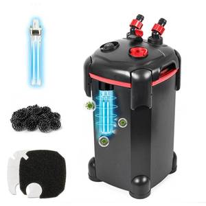 lot 63997 image: PONDFORSE 264GPH Canister Filter, 3-Stage External Aquarium Filter Ultra-Quiet Water Circulation Cleaning Machine with Media for Fish Tanks and Aquariums Up to 75 Gallons (264GPH) - Retail $80