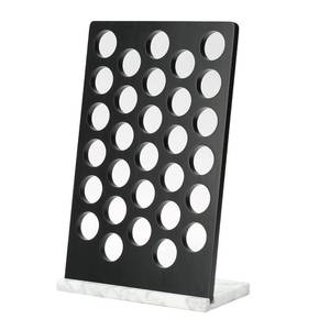 lot 25939 image: EVERBBKING Coffee Pod Holder K Cup Organizer Acacia Wood with White Marble Base Large Big Capacity Design Counter Decoration Black - Retail $30