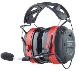 lot 25947 image: 3M Pro-Comms Electronic Hearing Protector, Wireless Earmuffs With Bluetooth Technology & External Noise-Canceling Boom Microphone, Noise Reduction Rating (NRR) 26 dB, Premium Gel Cushions (90546-SIOC) - Retail $106