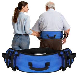 lot 25952 image: Rhino Valley Gait Belt for Senior with 7 Handles, 59 Anti-Slip Gate Belts Medical for Elderly, Transfer Belt with Quick Release Buckle, Elderly, Physical, Handicap, Bariatric Therapy, Blue & Black - Retail $17
