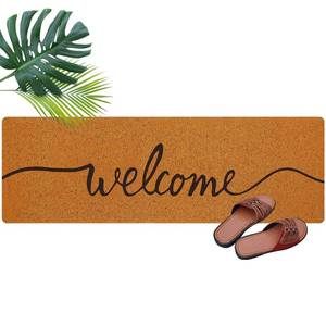 lot 25981 image: Ninehaoou Long Doormat 48x16 Front Door Mat for Entrance Inside Outdoor Large Decorative Door Rug Welcome Mat for Outside Home Entry(Welcome)