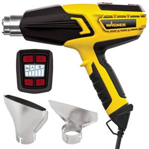 lot 25990 image: Wagner Spraytech 0503063 FURNO 500 Variable Temp Heat Gun, 2 Nozzles & 12 Temperature Settings Ranging 150°F-1200°F, Electric Heat Gun for Paint Removal, Bending PVC, Crafts and More (Missing Cord) - Retail $44