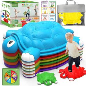 lot 26005 image: OCHIDO Stepping Stones for Kids Gifts 3 4 5 6 7 Year Old,6 Pcs Turtle Balance Stepping Stones Coordination Skills Obstacle Courses Sensory Toys for Toddlers Ages 3 4 5,OutdoorIndoor Play Kids Gift - Retail $30