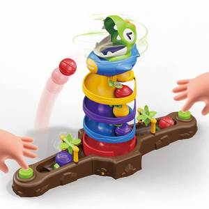 lot 26008 image: Dinosaur Ball Drop Toy for 3 4 5 6 7 8 Years Old Kids, Dino Spin Twister Toddlers Toy, Shoot Balls Toddler Montessori Toys Gifts for 3-6 Year Old Boys Girls, 2 Players PK Mode - Retail $37