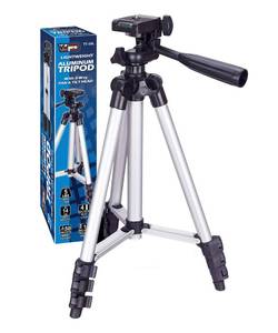 lot 26012 image: Vidpro TT-50L 50 Inch Lightweight Aluminum Tripod with 3 Way Pan & Tilt Head - Retail $13