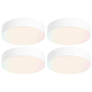lot 26040 image: ZAGO 5 Inch LED Frameless Surface Mount Ceiling Light, 5CCT Switchable, Shower Rated Twist in Contemporary Mini Flush Mount Light, 120V, 60W Equivalent, ETL Certified, Dimmable, White, 4 Packs - Retail $40