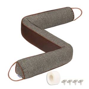 lot 26058 image: TORRAMI Under Door Draft Stoppers 38 Inch, Heavy Triangle Stop Draft Block Cold AirWindBreeze Noise Blocker Door Sweeps Weather Stripping Bottom Seal Brown - Retail $27