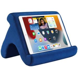 lot 26074 image: SAMHOUSING Tablet Pillow Stand Holder Dock for Bed with 3 Viewing Angles, Compatible with All Tablets,Phones and iPad Pro 9.7, 10.5,12.9 Air Mini 4 3, Kindle, E-Reader and Books(Navy) - Retail $17