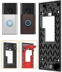 lot 30203 image: No-Drill Adhesive Video Doorbell Mount Compatible with Ring Battery Doorbell (2024 Release), Ring Doorbell Mounting Holder Bracket for Apartments Office Houses (1 Pack) - Retail $10