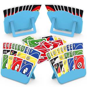 lot 30227 image: Tenyond Card Holders for Playing Cards - 4 Pack Playing Card Holder wFoldable Stand for Stocking Stuffers, Travel Games, Seniors, Little Hand or Arthritis Hand, UNO, Poker, for Holidays Game Night - Retail $18
