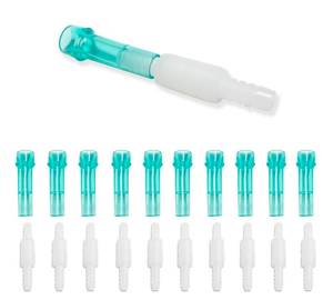 lot 30236 image: Oxygen Tubing Swivel Connectors, 360-Degree Rotation, Cannula, Hose, Tube Connectors, Oxygen Line Splitter,Standard Size - MaleFemale 9-Pack - Retail $13